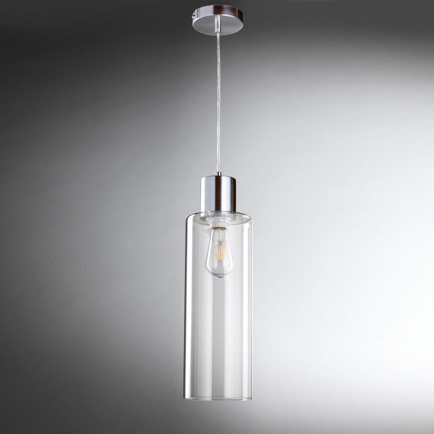 ONLI - Lustra ar auklu DODO 1xE27/22W/230V spīdīgi hromēts