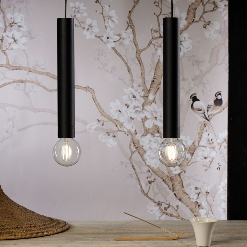 ONLI - Lustra ar auklu DORA 1xE27/15W/230V melna