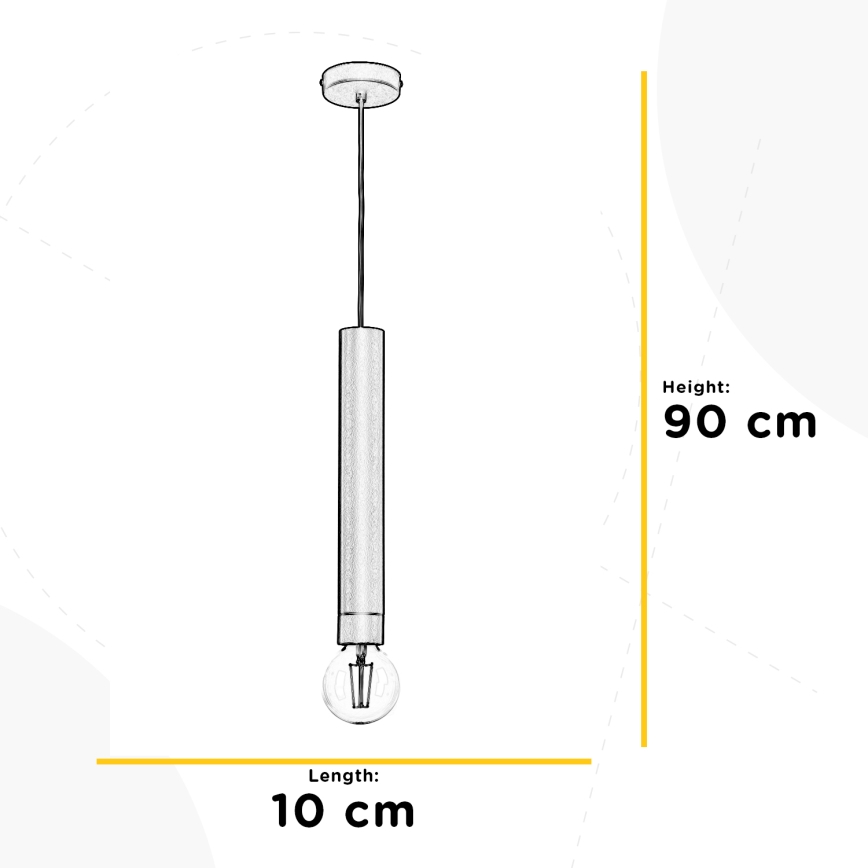 ONLI - Lustra ar auklu DORA 1xE27/15W/230V melna