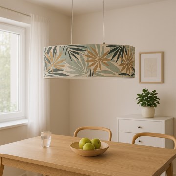 ONLI - Lustra ar auklu FLORA 2xE27/22W/230V zaļa/zelta