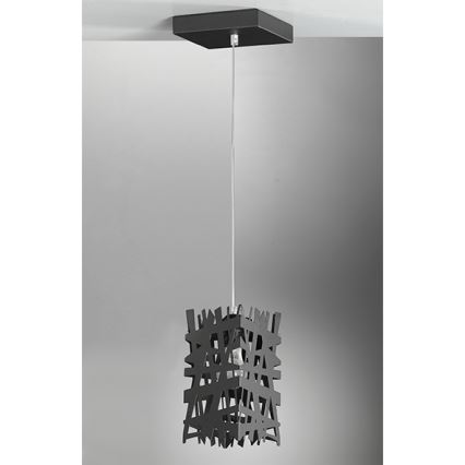 ONLI - Lustra ar auklu FORESTA 1xE27/15W/230V melna