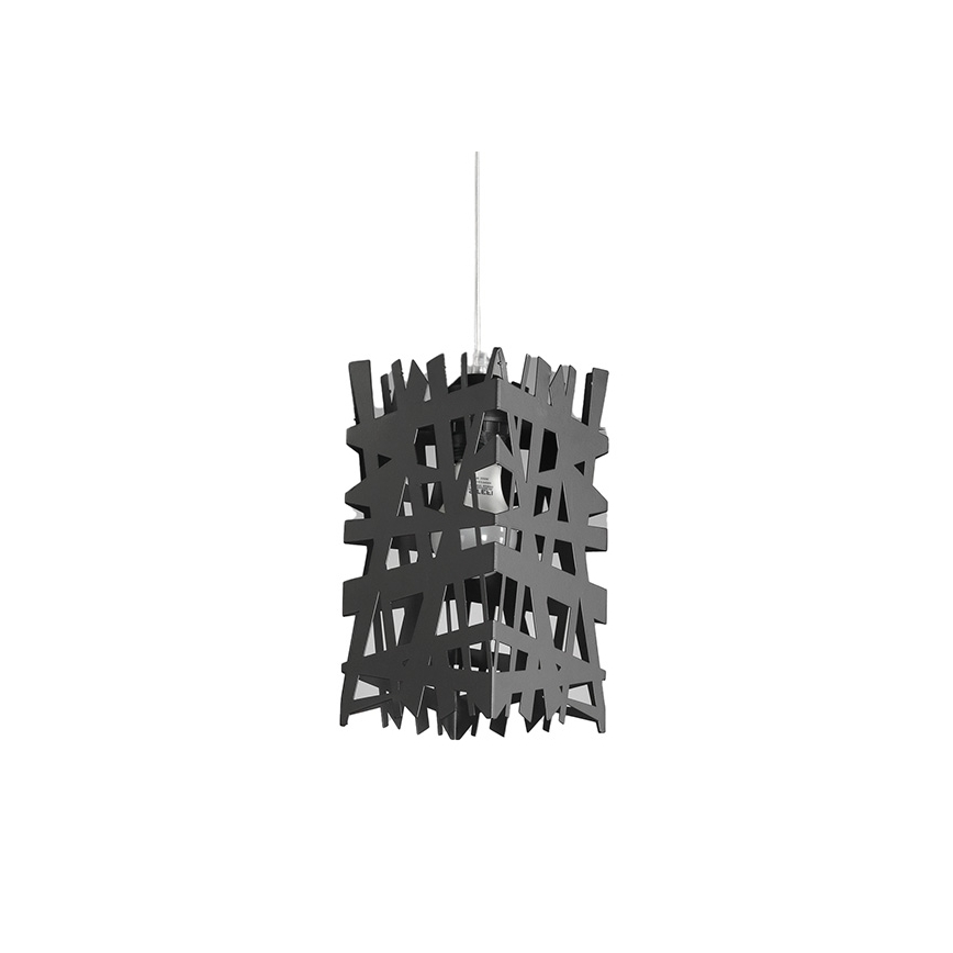 ONLI - Lustra ar auklu FORESTA 1xE27/15W/230V melna