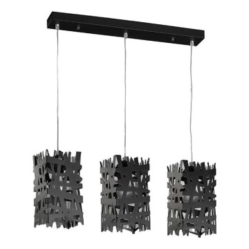 ONLI - Lustra ar auklu FORESTA 3xE27/15W/230V melna