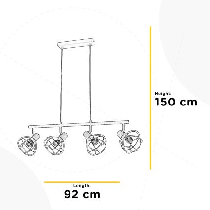 ONLI - Lustra ar auklu GINGER 4xE14/6W/230V