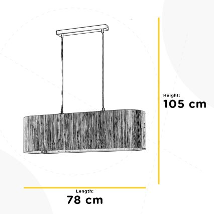 ONLI - Lustra ar auklu MADU 2xE27/22W/230V