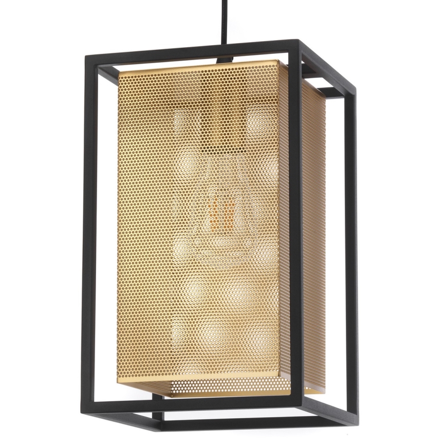 ONLI - Lustra ar auklu MALIK 1xE27/22W/230V zelta/melna