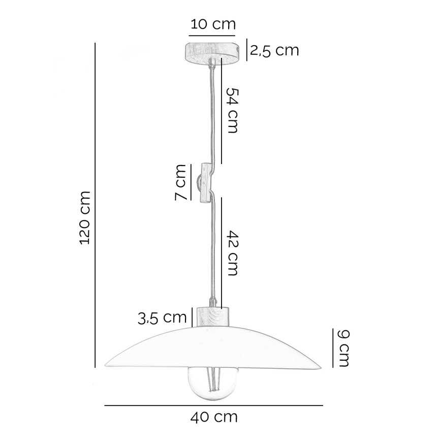 ONLI - Lustra ar auklu OHANA 1xE27/22W/230V ozols