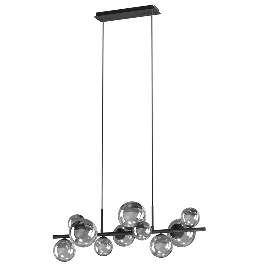 ONLI - Lustra ar auklu PALOMA 10xG9/10W/230V melna/dūmakains
