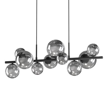 ONLI - Lustra ar auklu PALOMA 10xG9/10W/230V melna/dūmakains