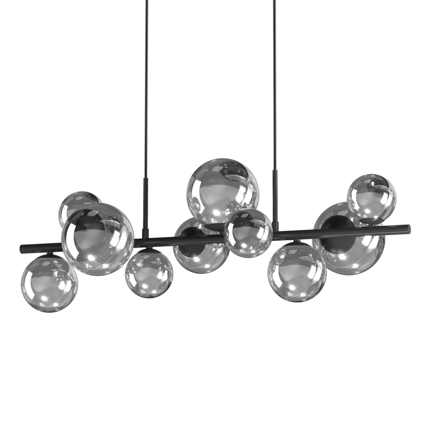ONLI - Lustra ar auklu PALOMA 10xG9/10W/230V melna/dūmakains