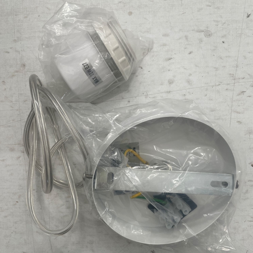 ONLI - Lustra ar auklu RICKY 1xE27/15W/230V d. 40 cm balta