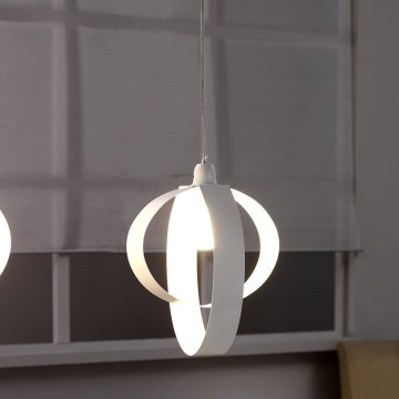 ONLI - Lustra ar auklu SERENA 1xE27/22W/230V balta