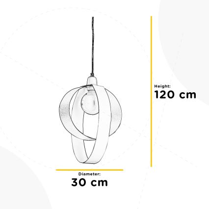 ONLI - Lustra ar auklu SERENA 1xE27/22W/230V balta