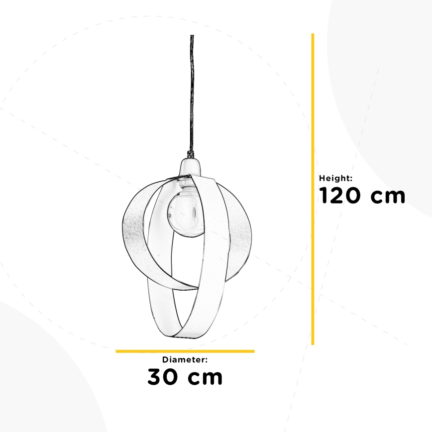ONLI - Lustra ar auklu SERENA 1xE27/22W/230V balta