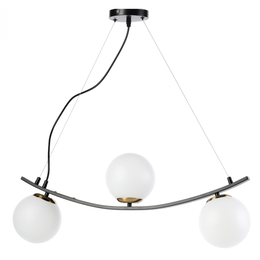 ONLI - Lustra ar auklu TRIO 3xE14/6W/230V melna