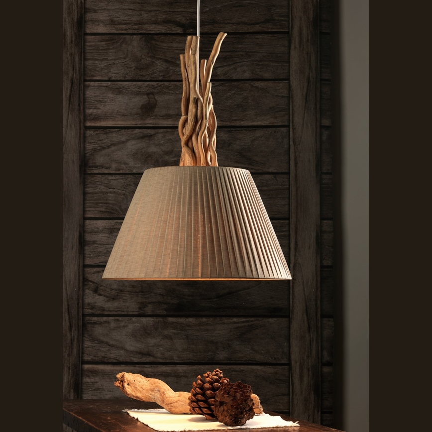 ONLI - Lustra ar auklu WOODY 1xE27/22W/230V