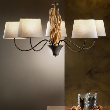 ONLI - Lustra ar ķēdi AGAR 5xE14/6W/230V Ø 80 cm