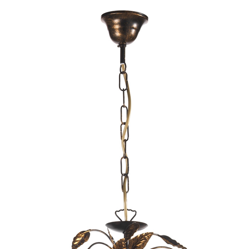 ONLI - Lustra ar ķēdi COLLANA 6xE14/6W/230V bronza/zelta