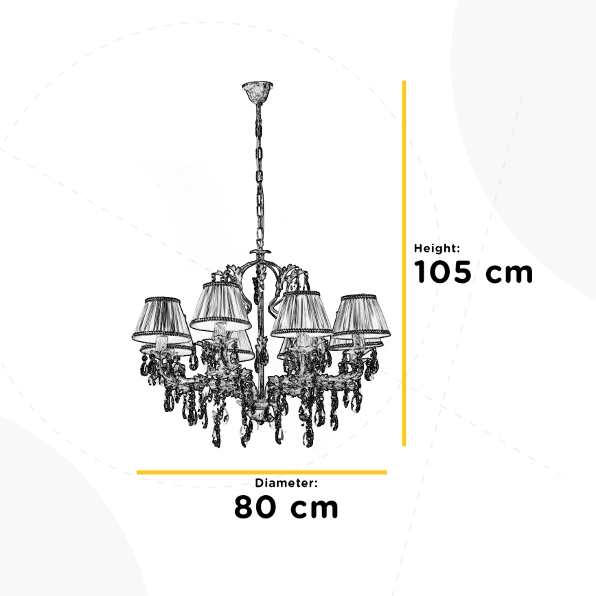 ONLI - Lustra ar ķēdi KAREN 5xE14/6W/230V bronza