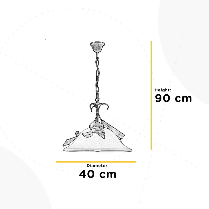 ONLI - Lustra ar ķēdi LUCREZIA 1xE27/22W/230V bronza