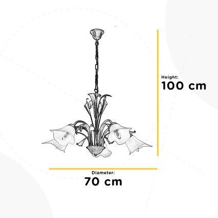 ONLI - Lustra ar ķēdi LUCREZIA 5xE14/6W/230V krēmkrāsa