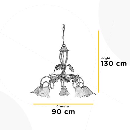 ONLI - Lustra ar ķēdi MARILENA 5xE14/6W/230V