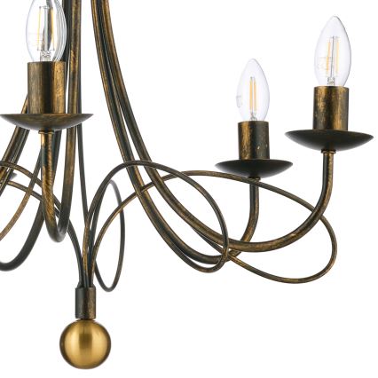 ONLI - Lustra ar ķēdi MILVIA 5xE14/6W/230V bronzas krāsā