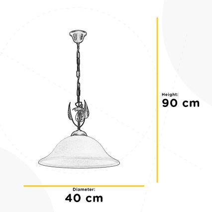 ONLI - Lustra ar ķēdi MIRA 1xE27/22W/230V d. 40 cm
