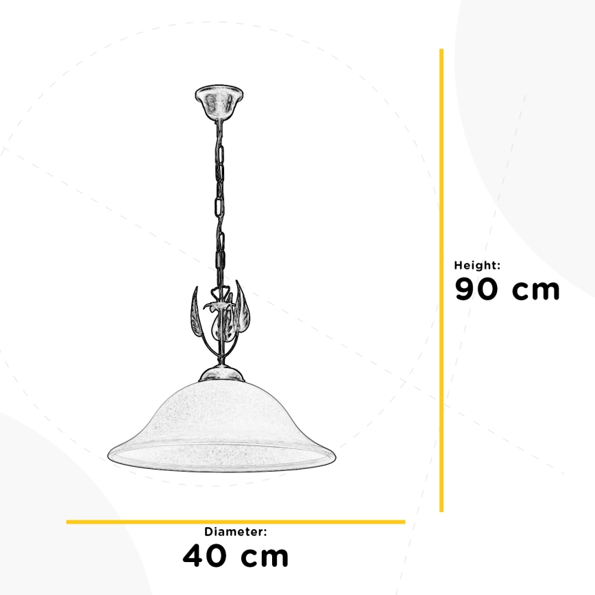 ONLI - Lustra ar ķēdi MIRA 1xE27/22W/230V d. 40 cm