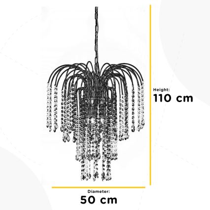 ONLI - Lustra ar ķēdi PIOGGIA 5xE14/6W/230V zelta