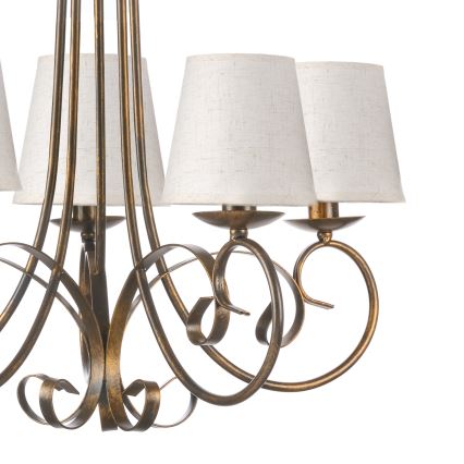ONLI - Lustra ar ķēdi POMPEI 5xE14/6W/230V bronza