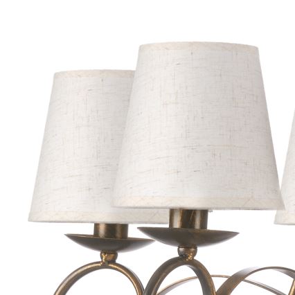 ONLI - Lustra ar ķēdi POMPEI 5xE14/6W/230V bronza