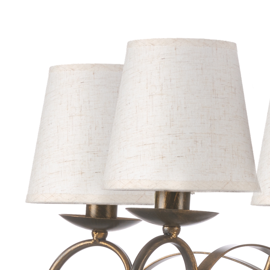 ONLI - Lustra ar ķēdi POMPEI 5xE14/6W/230V bronza