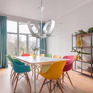 ONLI - Lustra ar ķēdi SERENA 6xE14/6W/230V balta