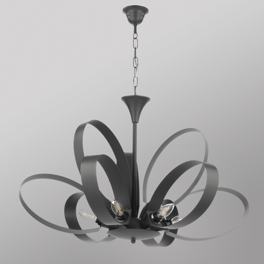ONLI - Lustra ar ķēdi SERENA 9xE14/6W/230V melna