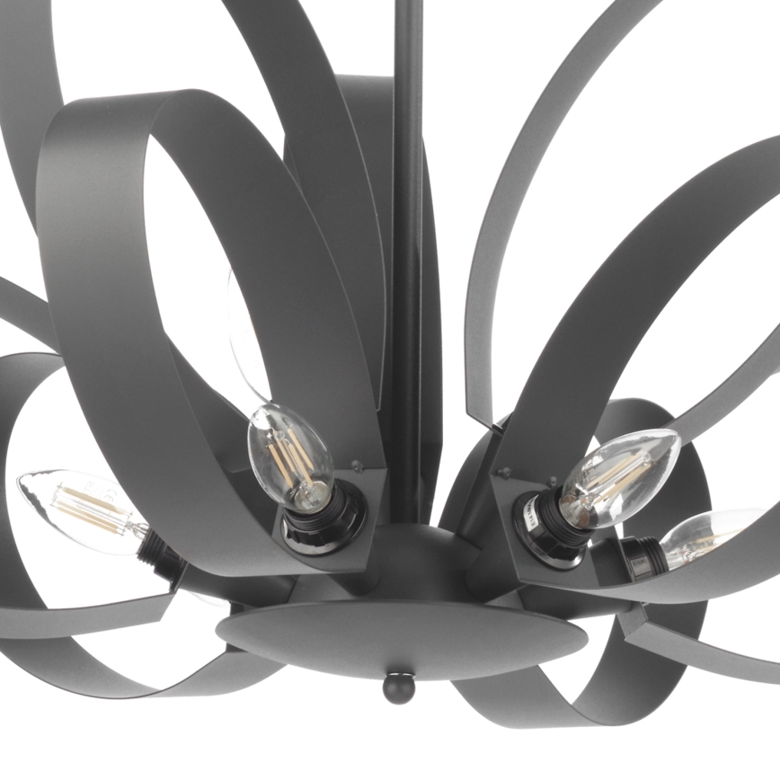 ONLI - Lustra ar ķēdi SERENA 9xE14/6W/230V melna