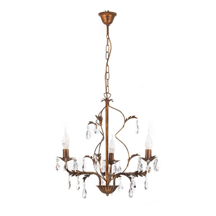 ONLI - Lustra ar ķēdi TERESA 3xE14/6W/230V bronza