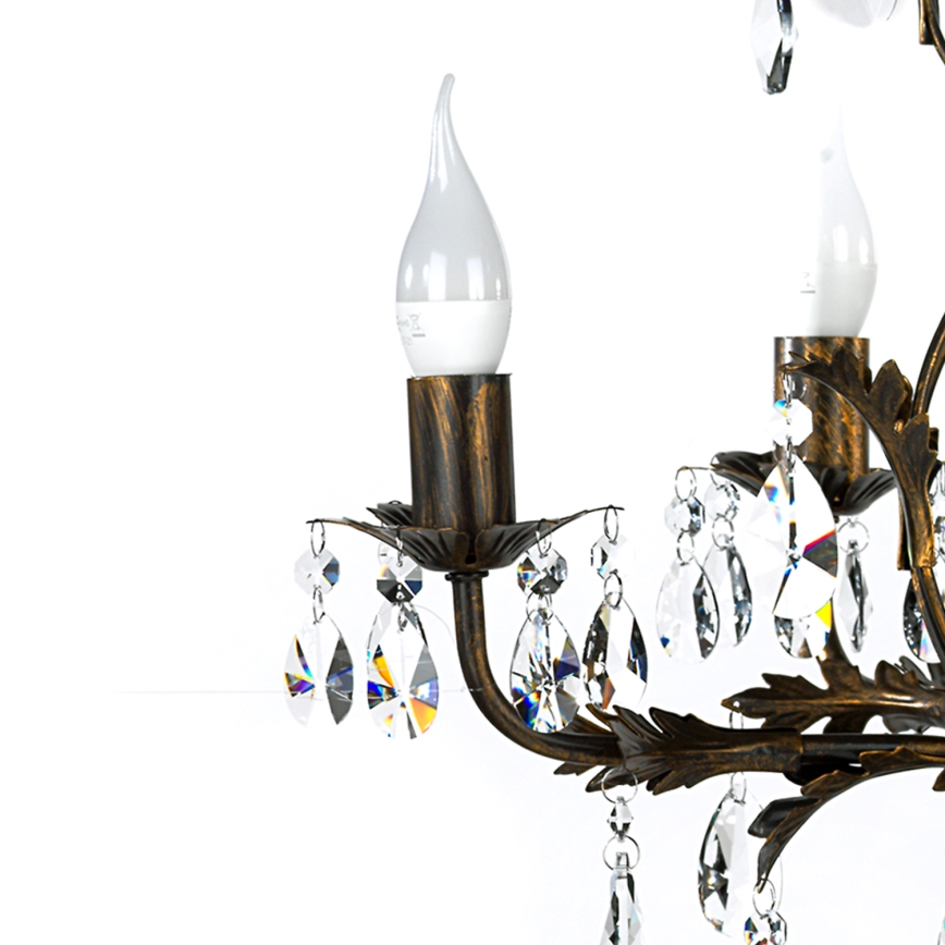 ONLI - Lustra ar ķēdi TERESA 5xE14/6W/230V bronza