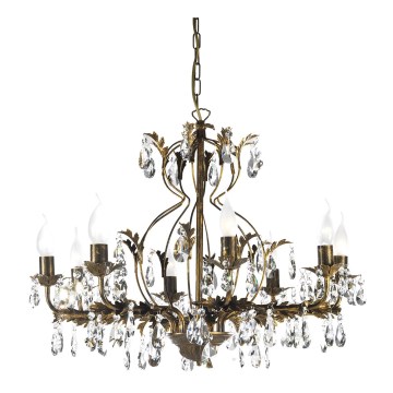 ONLI - Lustra ar ķēdi TERESA 8xE14/6W/230V bronza