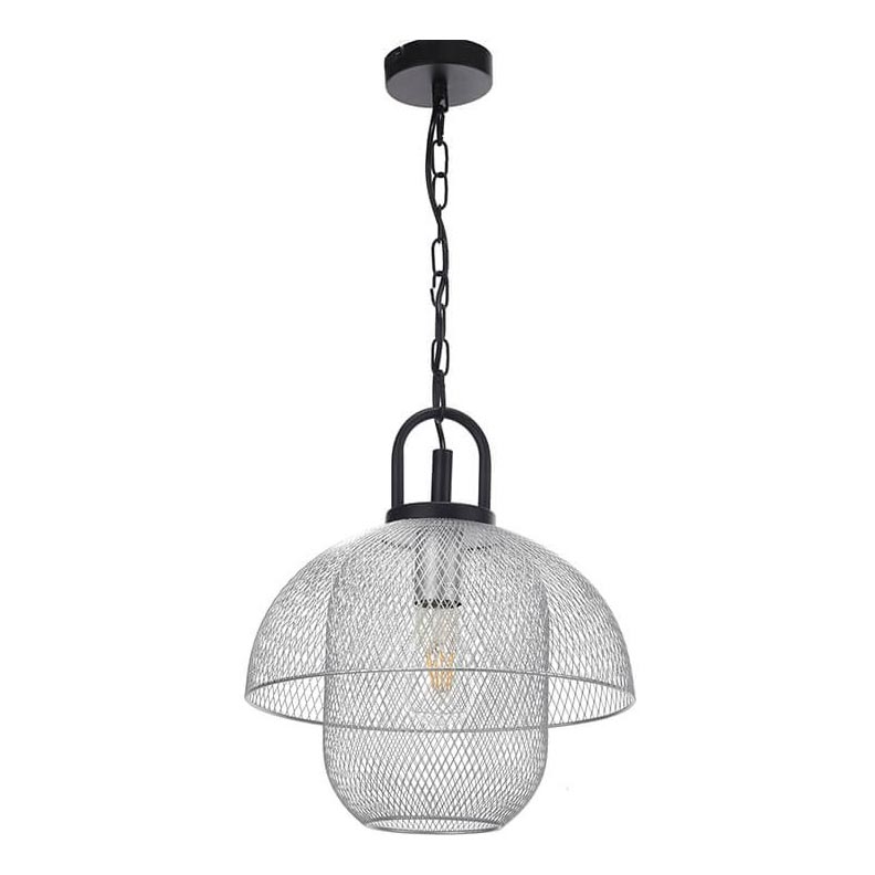 ONLI - Lustra ar ķēdi ZAIR 1xE27/22W/230V melna/sudraba