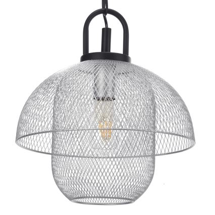 ONLI - Lustra ar ķēdi ZAIR 1xE27/22W/230V melna/sudraba