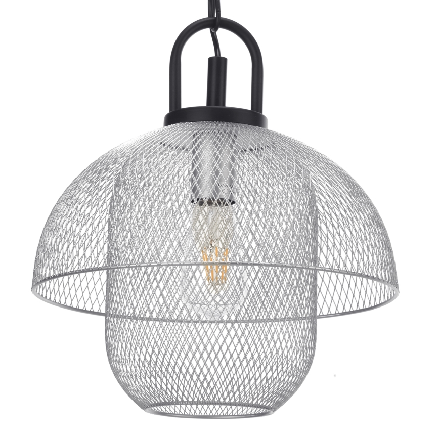 ONLI - Lustra ar ķēdi ZAIR 1xE27/22W/230V melna/sudraba