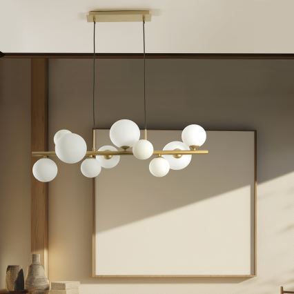 ONLI - Lustra uz kabeļa PALOMA 10xG9/3W/230V zelta krāsā