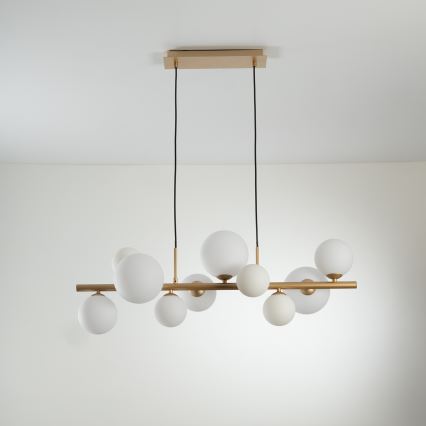 ONLI - Lustra uz kabeļa PALOMA 10xG9/3W/230V zelta krāsā