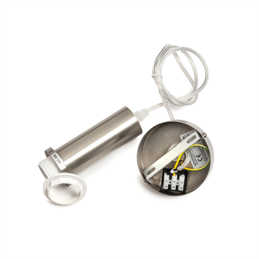 ONLI - Pakarināmais gaismeklis uz vada DOROTY 1xE27/15W/230V balts/spīdīgs hroms