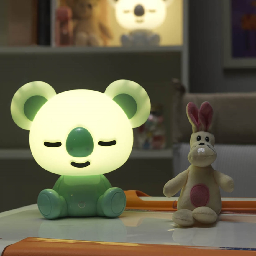 ONLI - LED regulējama bērnu naktslampiņa PUPPIES LED/3W/230V 20 cm koala/zaļa