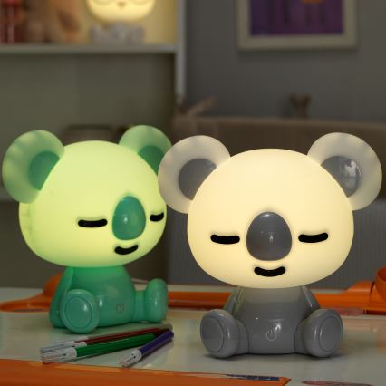 ONLI - LED regulējama bērnu naktslampiņa PUPPIES LED/3W/230V 20 cm koala/zaļa