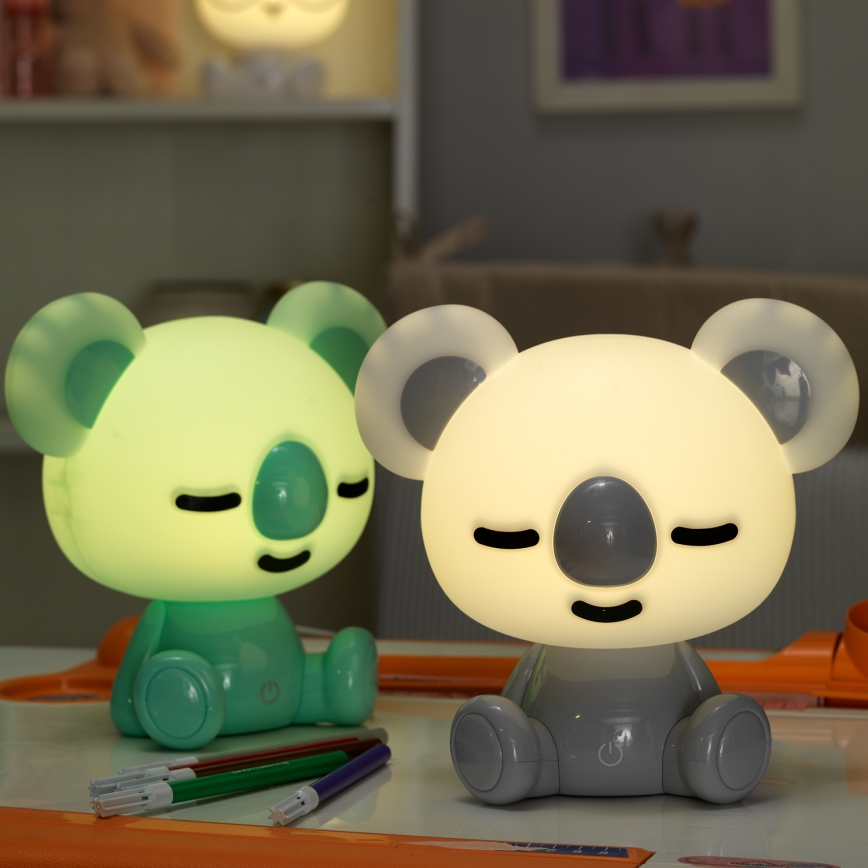 ONLI - LED regulējama bērnu naktslampiņa PUPPIES LED/3W/230V 20 cm koala/zaļa