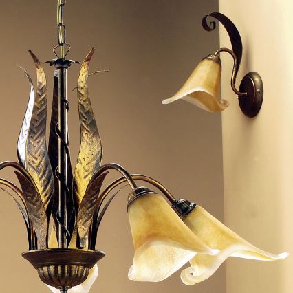 ONLI - Sienas lampa ALGA 1xE14/6W/230V bronza