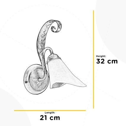 ONLI - Sienas lampa ALGA 1xE14/6W/230V bronza